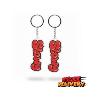 Duo Porte-Clés Graffiti Personnalisé (5 Lettres Max)