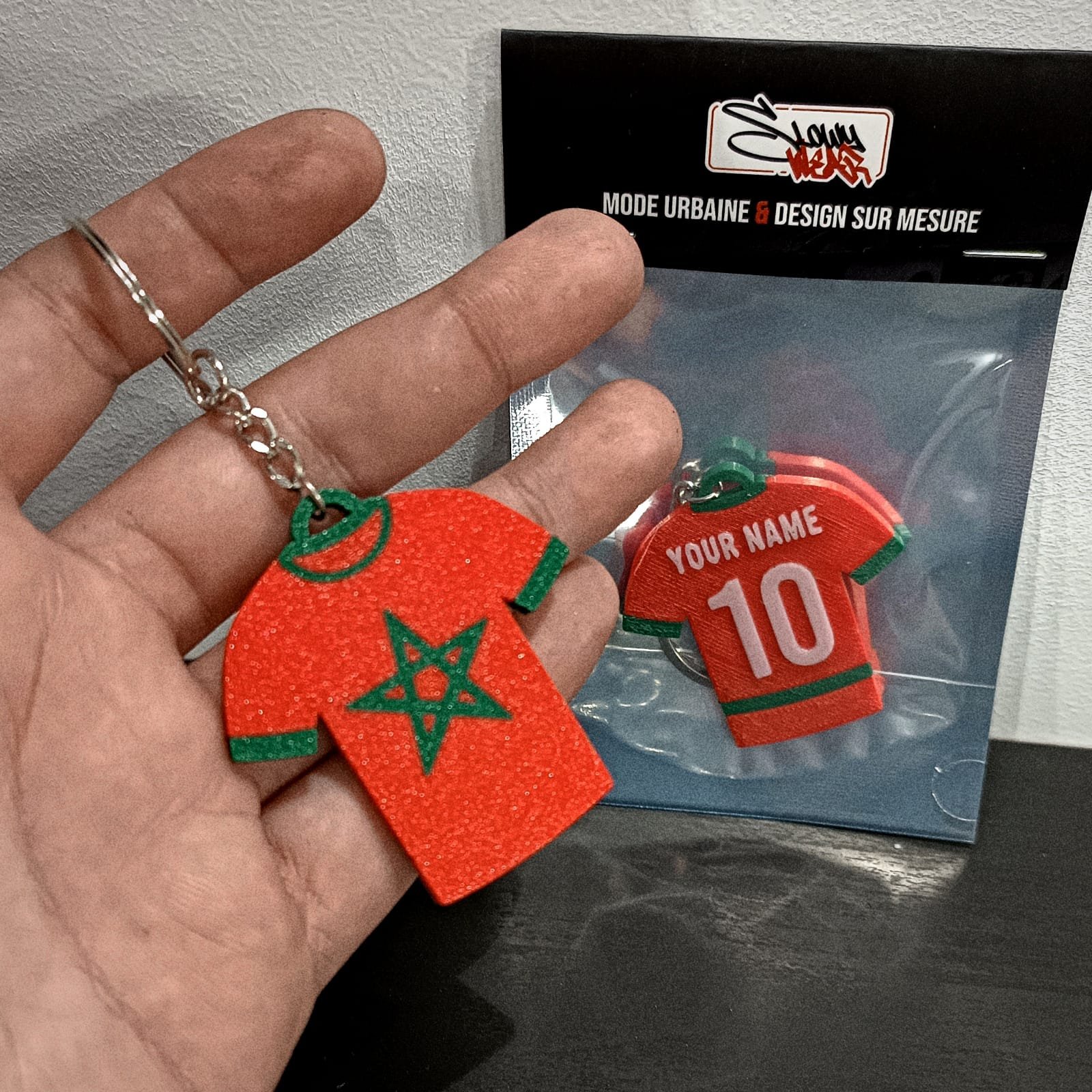 Porte-Clé Maillot Maroc Personnalisé – Image 2