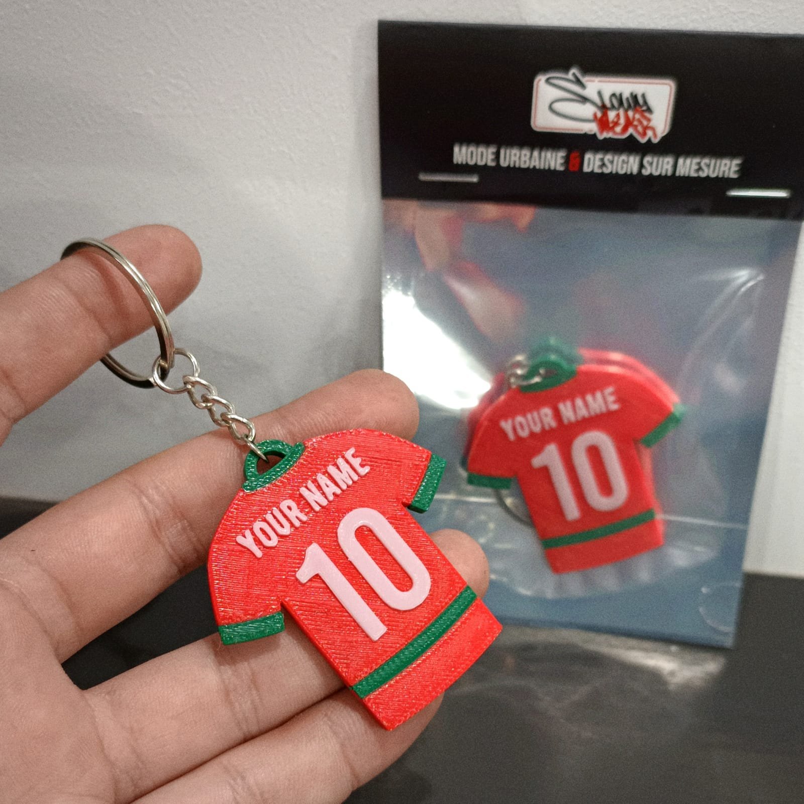 Porte-Clé Maillot Maroc Personnalisé – Image 3